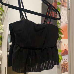 Black Crop top